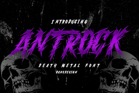 Antrock Font Review: A Bold Display Typeface for Metal Brands