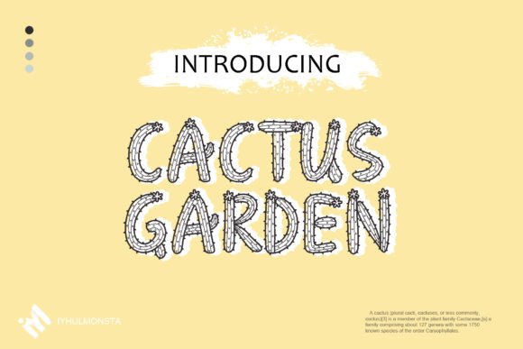 Cactus Garden: A Cheerful Decorative Font for Branding