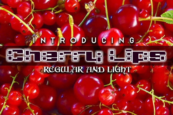 Cherry Lips: A Playful Display Font for Editorial Design