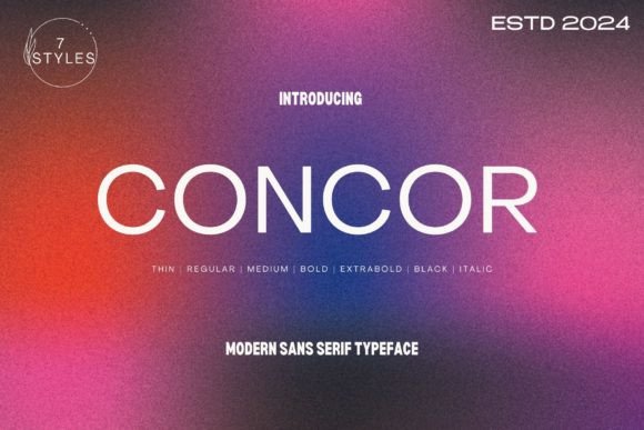Concur Family: A Modern Sans Serif Font for Web Design