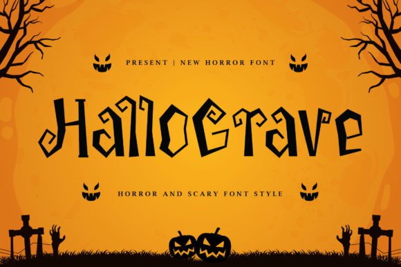 Hallograve: The Spooky Display Font for Handmade Horror Crafts