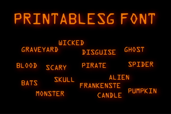 Printablesg: A Spooky Display Font for Halloween Campaigns