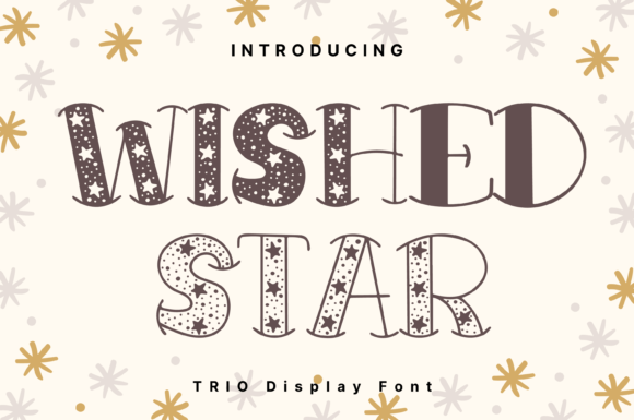 Wished Star Trio: A Playful Display Font for Web Design
