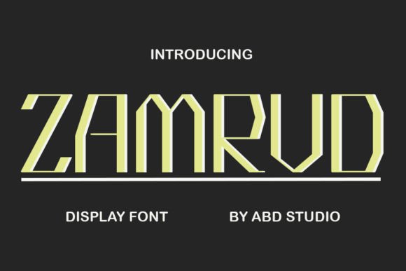 Zamrud: A Minimalist Display Font for Modern Brand Identity